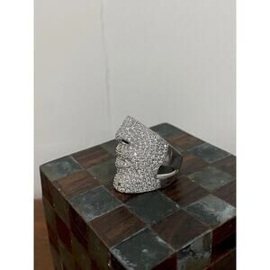 Sonia Bitton Sterling Silver Face Ring Sz 8.5